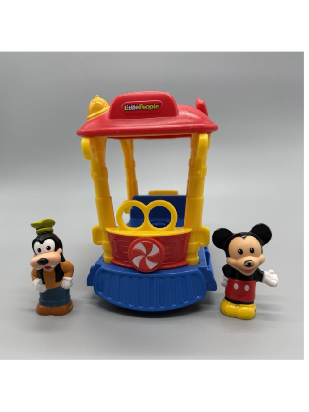 Little People Mickey Mouse Clubhouse Trolley Playset w/ Mickey & Goofy 2004